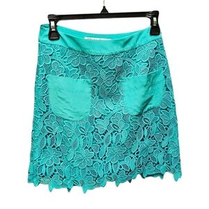 NWOT Trina Turk Flores Skirt Lace Marine